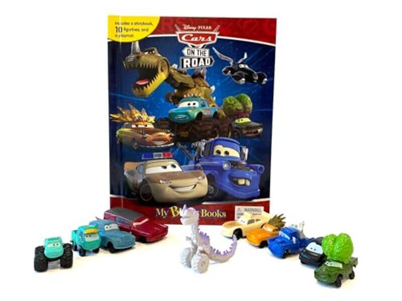 

Disney Cars On The Road My Busy Books With Storybook 10 Figurines And A Playmat, Paperback by Publishing, Phidal