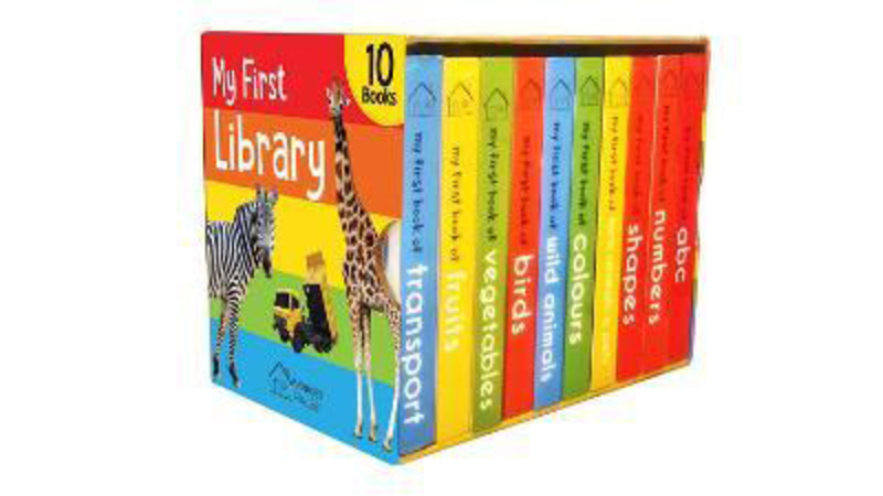 My First Library: Boxset of 10 Board Books for Kids, Hardcover Book, By: Prakash Books