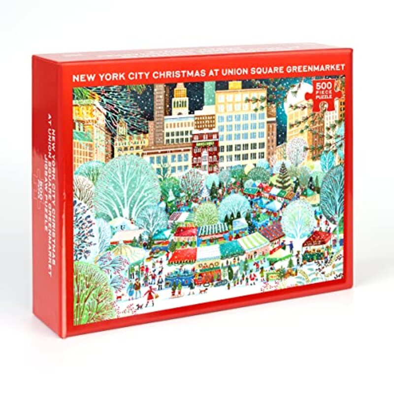 New York City Christmas At Union Square Greenmarket Jigsaw Puzzle by Jo Parry..Paperback