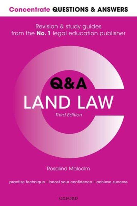 

Concentrate Questions and Answers Land Law by Rosalind Professor of Law, University of Surrey Malcolm-Paperback