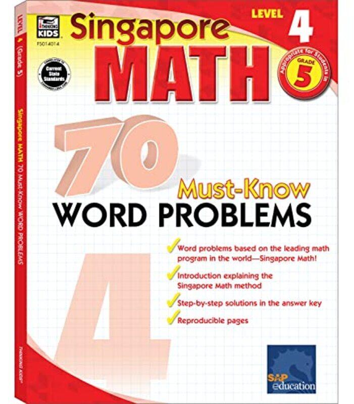 

70 Mustknow Word Problems Grade 5 By Singapore Asian Publishers - Carson Dellosa Education Paperback