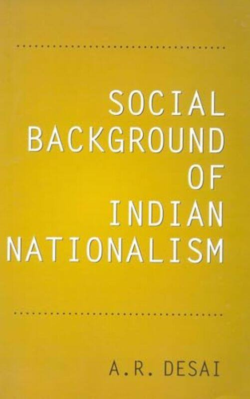 

Social Background of Indian Nationalism by John Clements-Paperback
