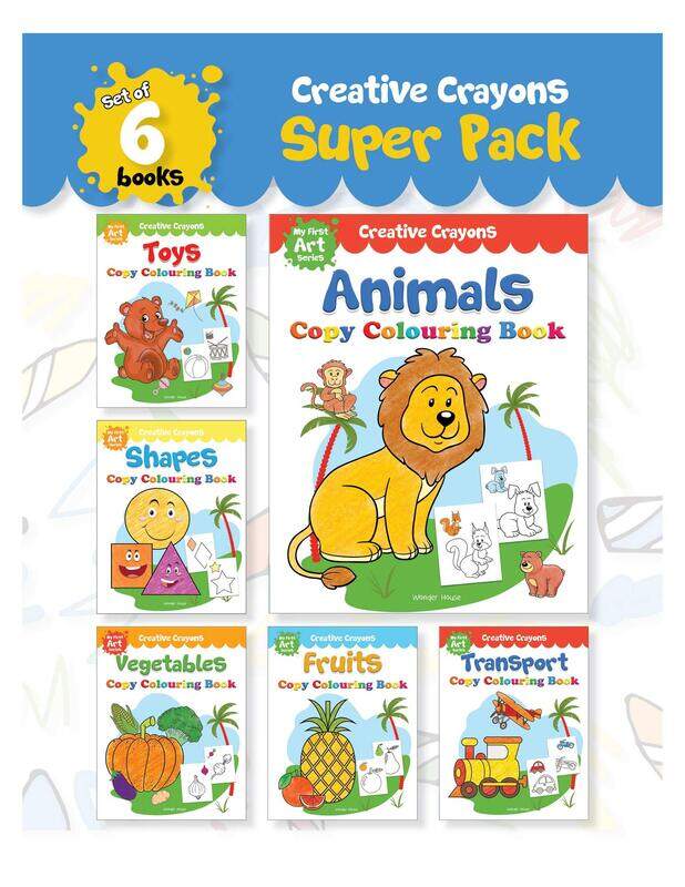 

Colouring Books Super Pack: Creative Crayons Series - A Pack of 6 Crayon Copy Colour Books, Paperback Book, By: Wonder House Books