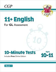 11+ Gl 10Minute Tests English Ages 1011 Book 1 With Online Edition By Coordination Group Publications Ltd (CGP) Paperback