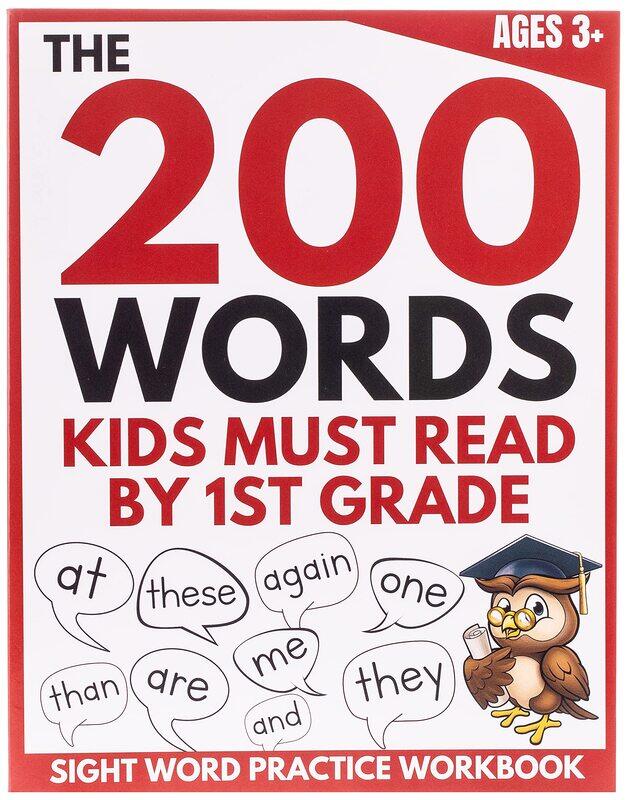 

The 200 Words Kids Must Read By 1st Grade: Sight Word Practice Workbook, Paperback Book, By: Brighter Child Company