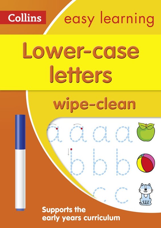 Lower Case Letters Age 3-5 Wipe Clean Activity Book: Ideal for Home Learning, Hardcover Book, By: Collins Easy Learning