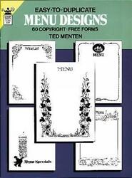 Easy-to-Duplicate Menu Designs: 60 Copyright-Free Forms (Dover Quick Copy Art Series S.).paperback,By :Ted Menten