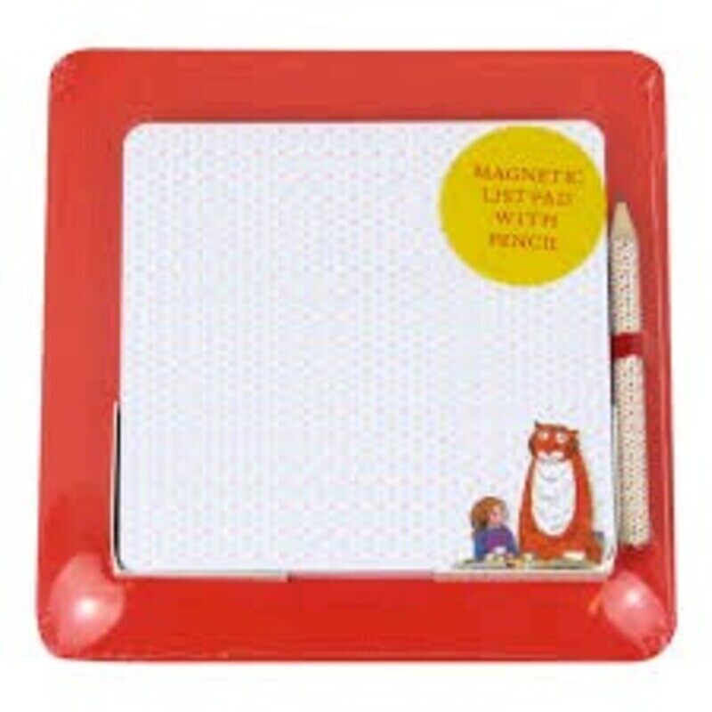 

SQUARE MAGNETIC LIST PAD ON BACKING CARD WITH PENCIL - TIGER WHO CAME TO TEA, By: Robert Frederick