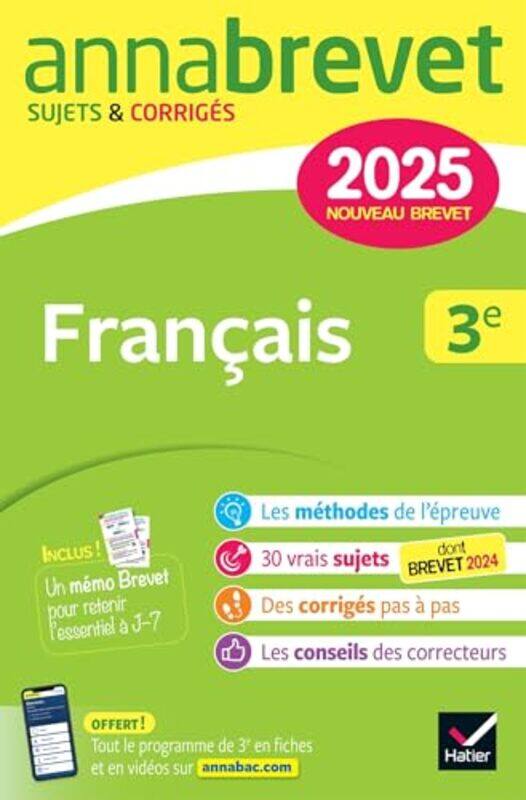 

Annales Du Brevet Annabrevet 2025 Francais 3E Nouveau Brevet Sujets Corriges And Methodes Pour Reu by Formond/Taquechel - Paperback
