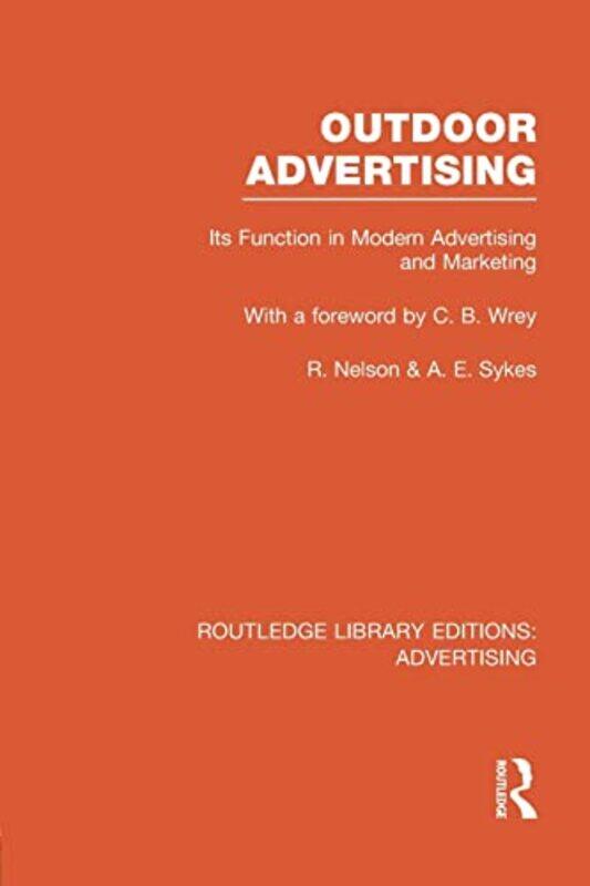 

Outdoor Advertising RLE Advertising by Daniel S Medwed-Paperback