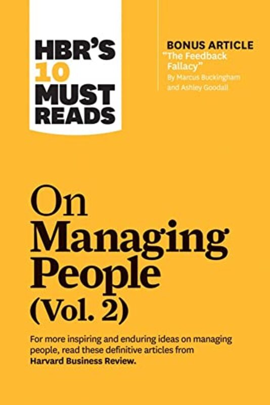 

Hbrs 10 Must Reads On Managing People Vol. 2 By Harvard Business Rev...Paperback