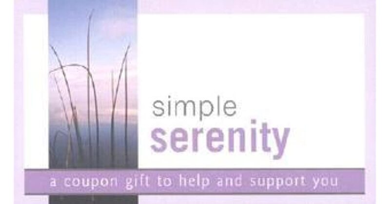 Simple Serenity: A Coupon Gift to Help and Support You (Coupon Collections), Paperback Book, By: Sourcebooks, Inc