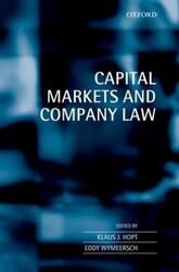 Capital Markets and Company Law.Hardcover,By :Klaus J Hopt (Director, Director, Max Planck Institute)