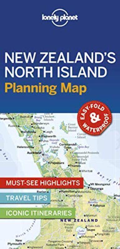 

Lonely Planet New Zealands North Island Planning Map,Paperback by Lonely Planet