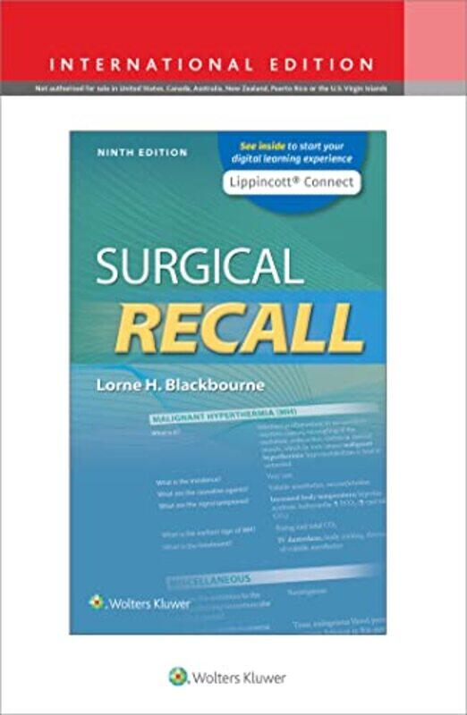 

Surgical Recall by Lorne Blackbourne-Paperback