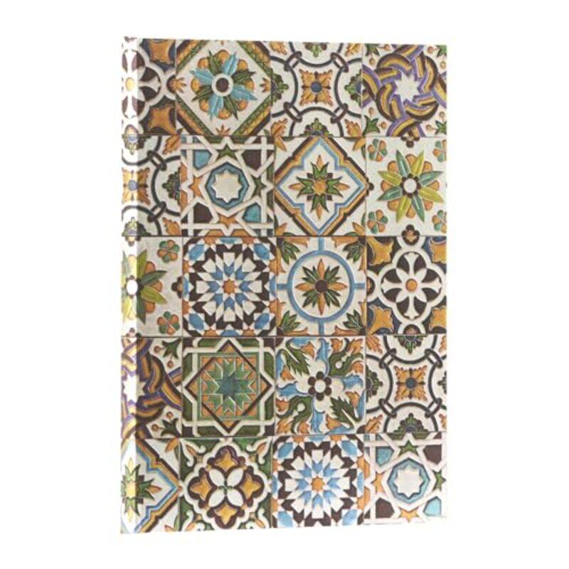 

Porto Portuguese Tiles Midi Lined Hardback Journal Elastic Band Closure by George F Black-Hardcover