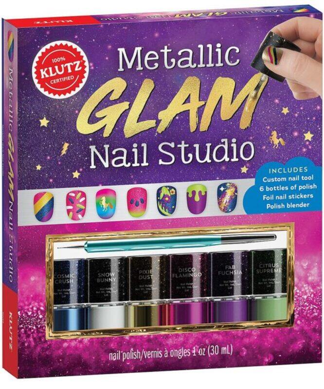 

Metallic Glam Nail Studio, Hardcover Book, By: Klutz