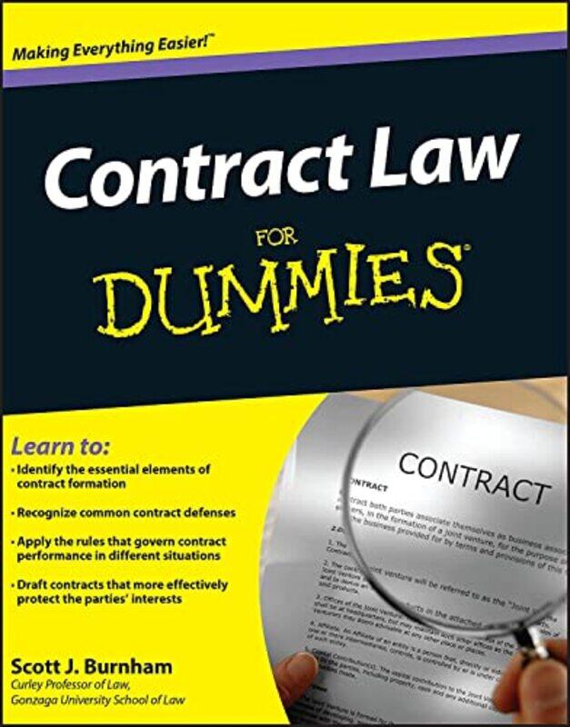 

Contract Law For Dummies,Paperback,by:Burnham, SJ