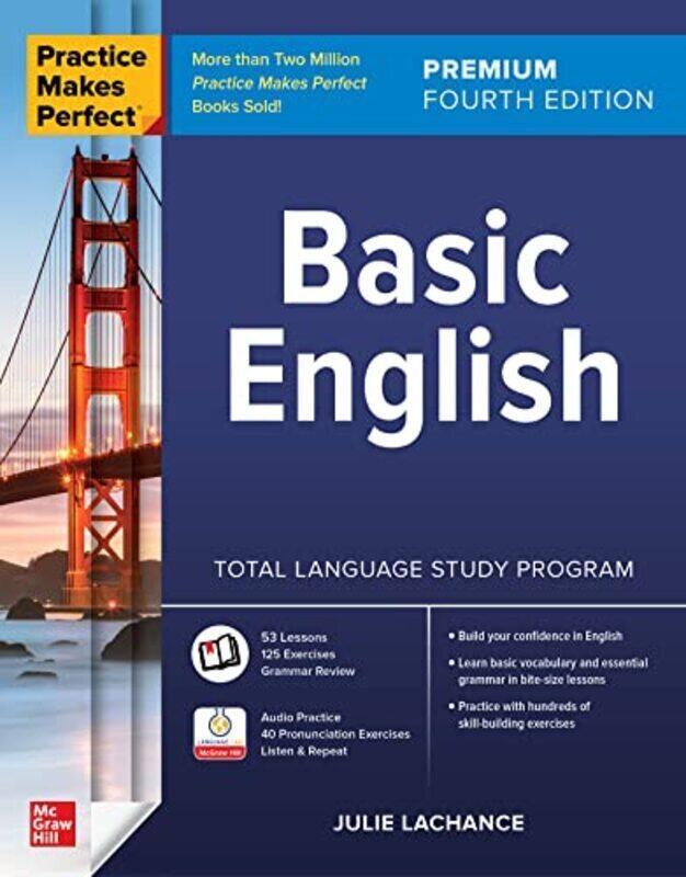 

Practice Makes Perfect Basic English Premium Fourth Edition by Julie Lachance - Paperback