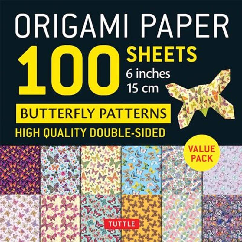 

Origami Paper 100Ct Butterfly Patterns By Tuttle - Paperback