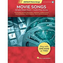 Movie Songs Simple Sheet Music + Audio Playalong by Hal Leonard Publishing Corporation Paperback