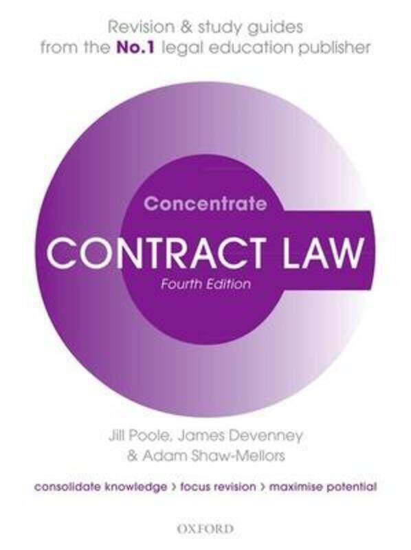 

Contract Law Concentrate: Law Revision and Study Guide.paperback,By :Poole, Jill (The late Deputy Dean, Aston Business School, Professor of Commercial