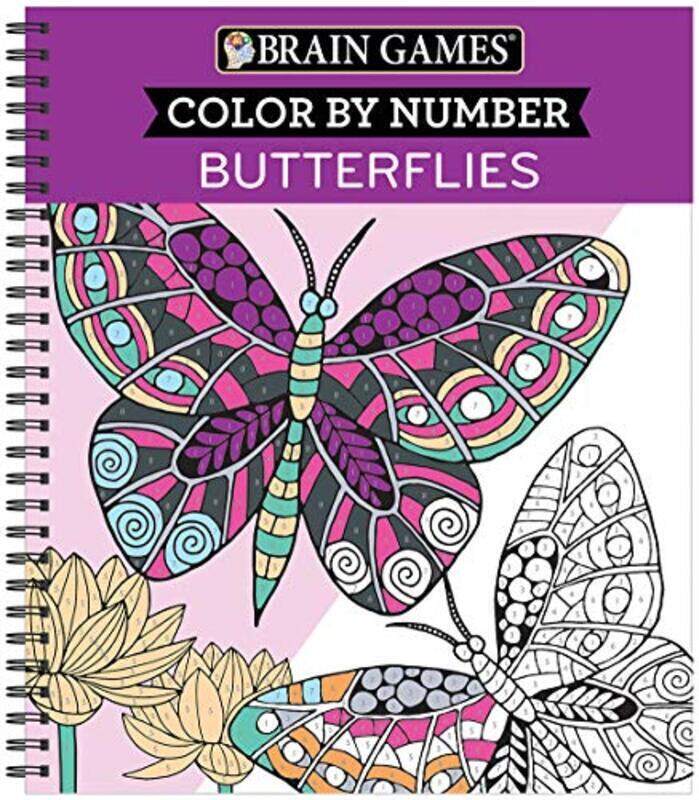 

Brain Games - Color by Number: Butterflies,Paperback by New Seasons - Publications International Ltd