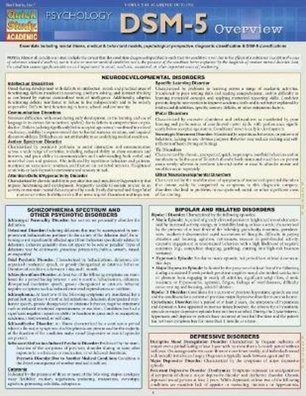 

DSM-5 Overview,Paperback, By:BarCharts, Inc.