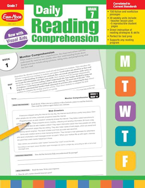 

Daily Reading Comprehension Gr7, Paperback Book, By: Evan-Moor Corporation