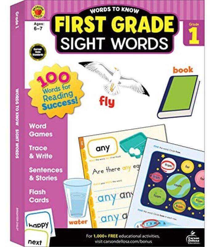 

Words To Know Sight Words Grade 1 By Brighter Child - Carson Dellosa Education - Paperback