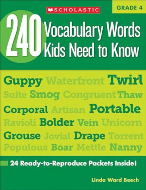 

240 Vocabulary Words Kids Need Grd4 By Beech Linda Ward - Paperback