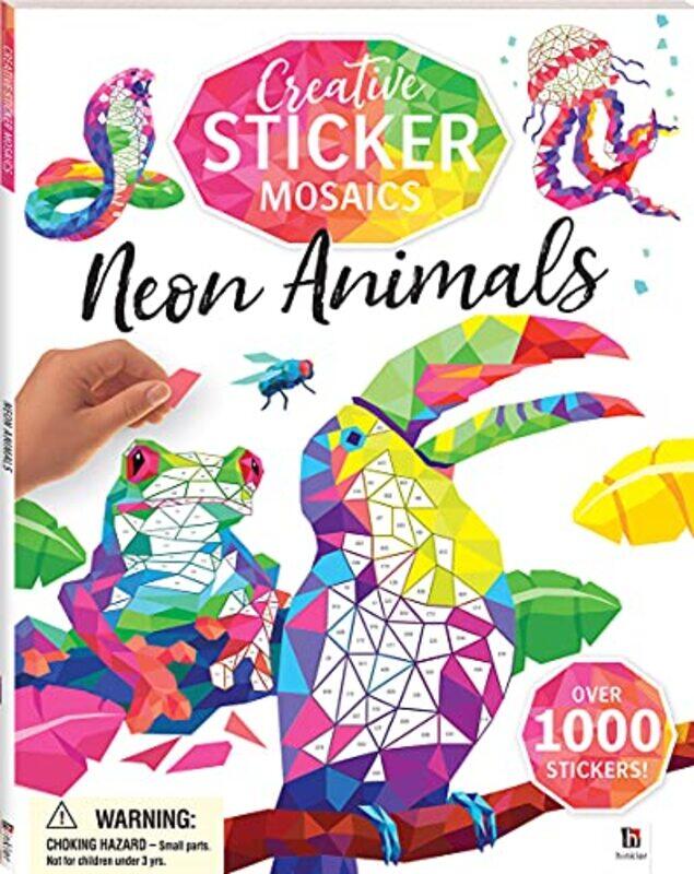 

Creative Sticker Mosaics Neon Animals By Pty Ltd, Hinkler -Paperback