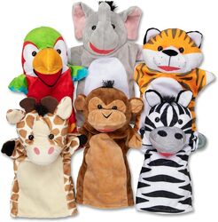 Safari Puppet Set 6 Pc by Melissa & Doug..Paperback