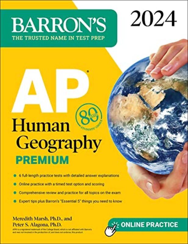 Ap Human Geography Premium 2024 6 Practice Tests by Meredith Marsh, Ph.D. Paperback