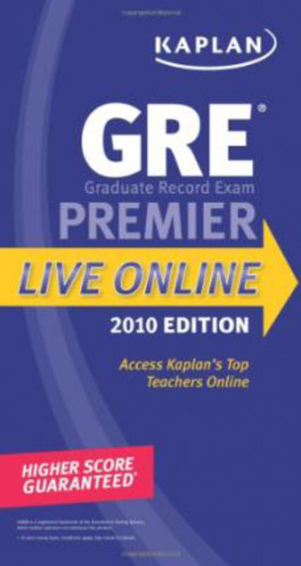 

Kaplan GRE Exam: Premier Live Online, Paperback Book, By: Kaplan