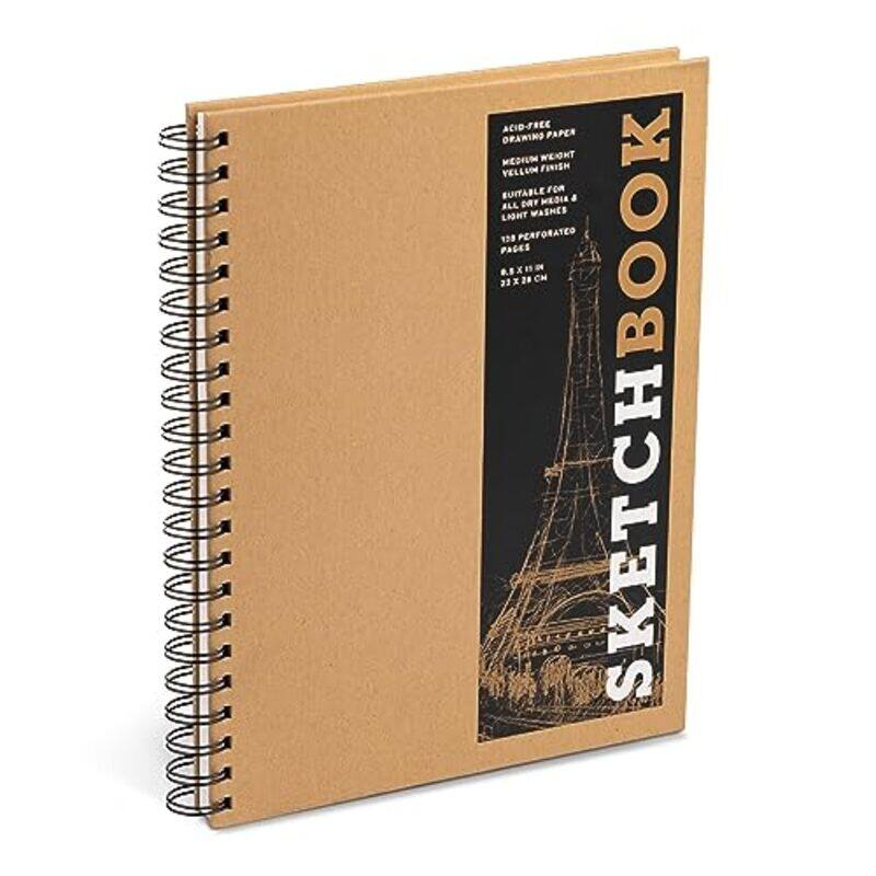 

Sketchbook basic large spiral Kraft by Patrick Grant-Hardcover