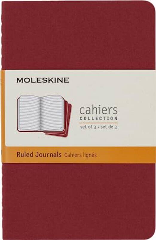 

Moleskine Ruled Cahier Red Cover 3 Set - Paperback