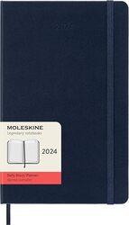 Moleskine 2024 Daily Planner 12M Large Sapphire Blue Hard Cover 5 X 825 by Moleskine..Paperback