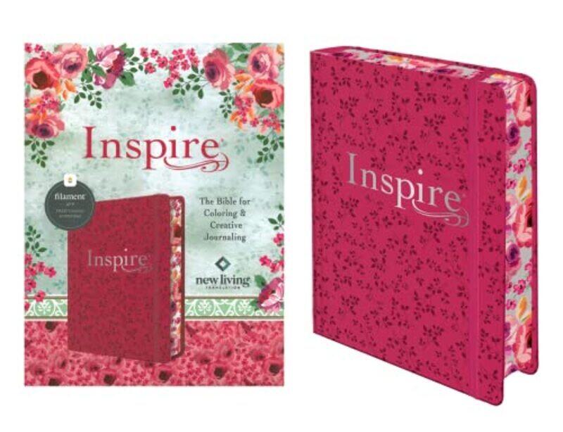 

Inspire Bible Nlt Hardcover Leatherlike Pink Peony Filament Enabled By Tyndale - Hardcover