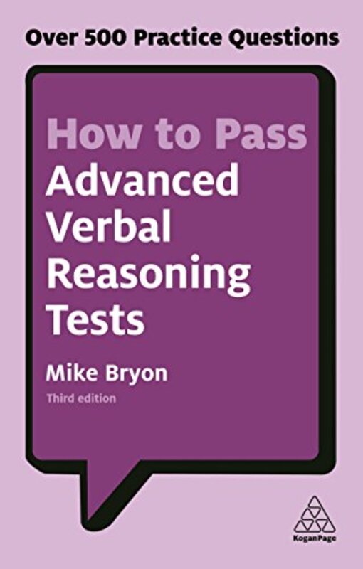 Htp Adv Verbal Reason Tests 3Edn by Mike Bryon..Paperback