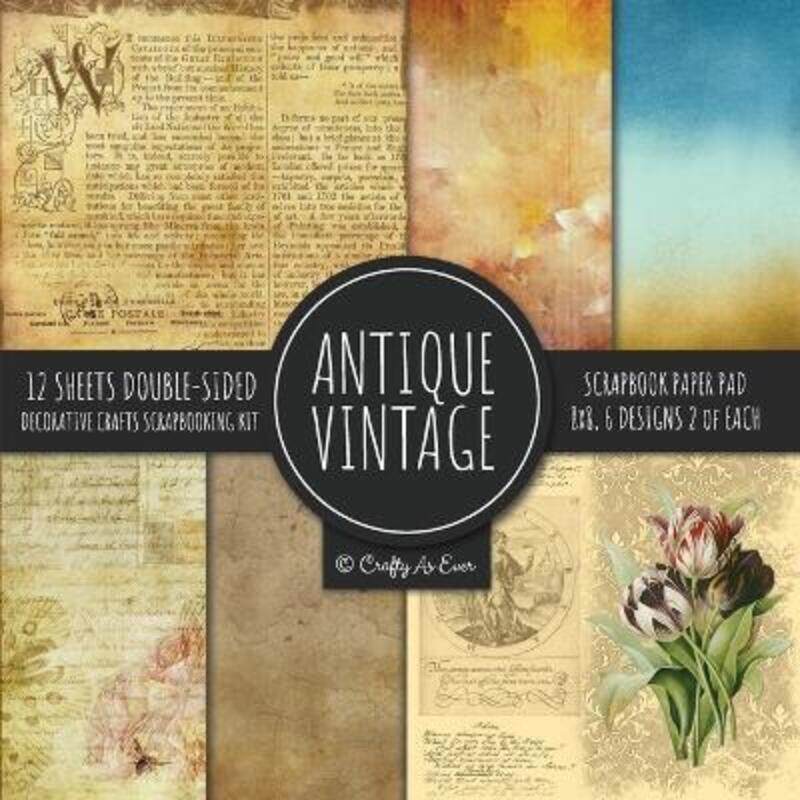 

Antique Vintage Scrapbook Paper Pad 8x8 Decorative Scrapbooking Kit Collection for Cardmaking, DIY C