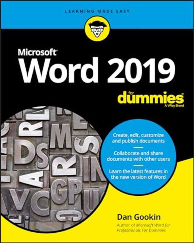 

Word 2019 For Dummies by Dan Gookin-Paperback