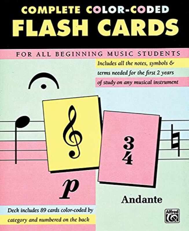 

Complete Color Coded Flash Cards: For All Beginning Music Students,Paperback,by:Alfred Music