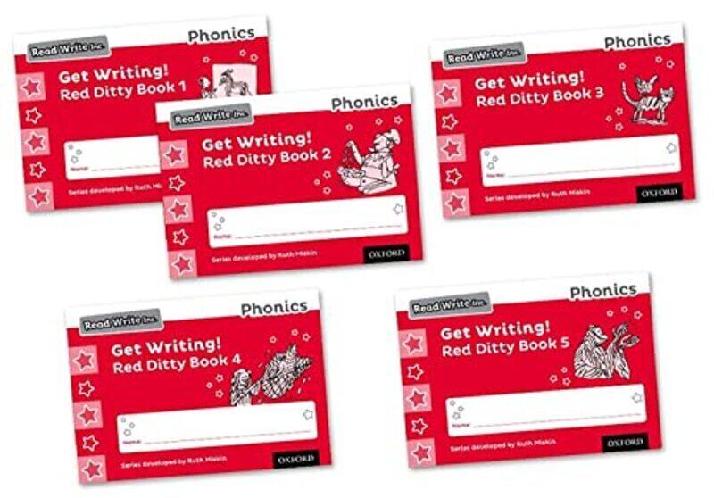 

Read Write Inc. Phonics: Get Writing! Red Ditty Books 1-5 Mixed Pack of 5,Paperback,By:Miskin, Ruth - Archbold, Tim