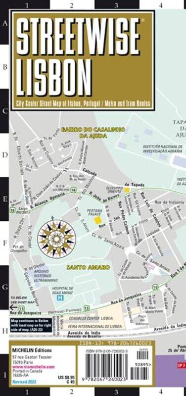 

Streetwise Lisbon Map By Michelin - Hardcover