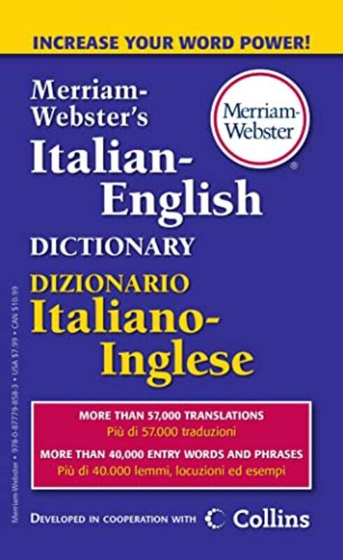 

M-W Italian-English Dictionary,Paperback,by:Merriam-Webster Inc