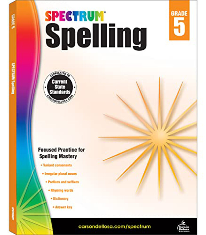 

Spelling, Grade 5, Paperback Books, By: Spectrum