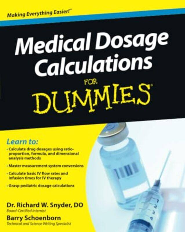 

Medical Dosage Calculations For Dummies by Pearson Education-Paperback