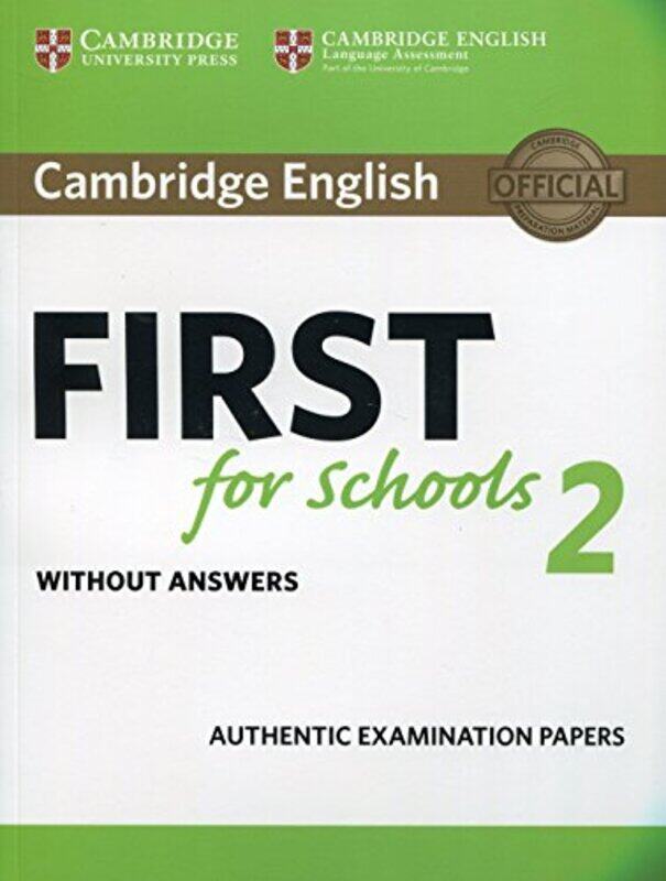 

Cambridge English First for Schools 2 Students Book without answers by Derek University of Wisconsin Madison USA Johnson-Paperback