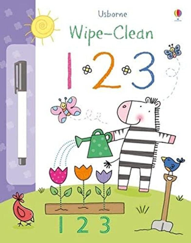 123 (Usborne Wipe Clean Books),Paperback by Felicity Brooks